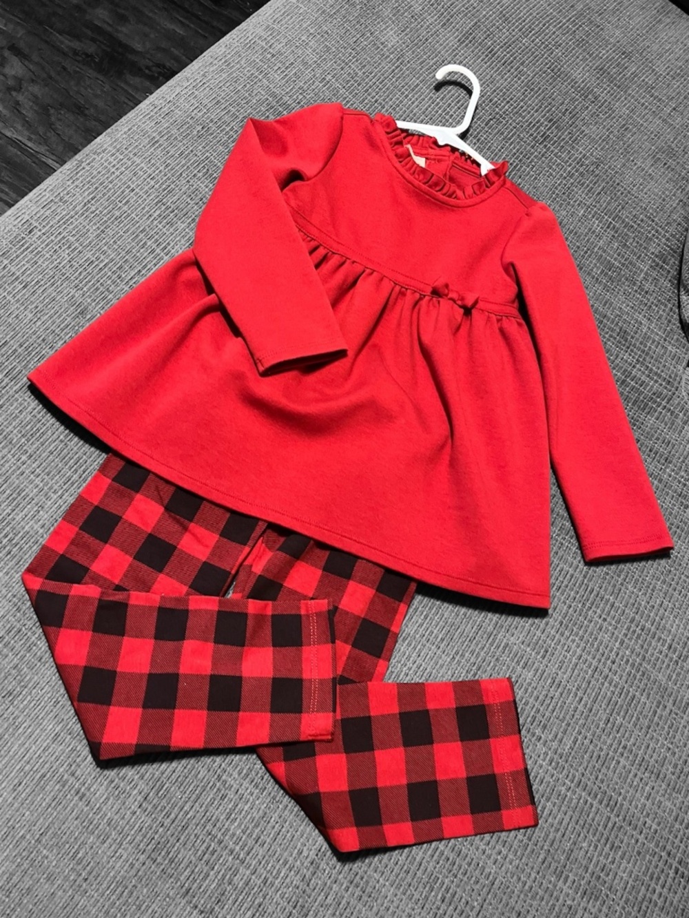 First Impressions Toddler Girls Red Party Holiday Tunic Top w/ Matching Pants 4T